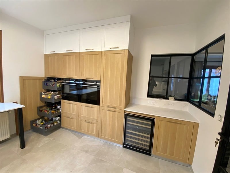 Cuisine moderne verte en L à Morzine | Raison Home